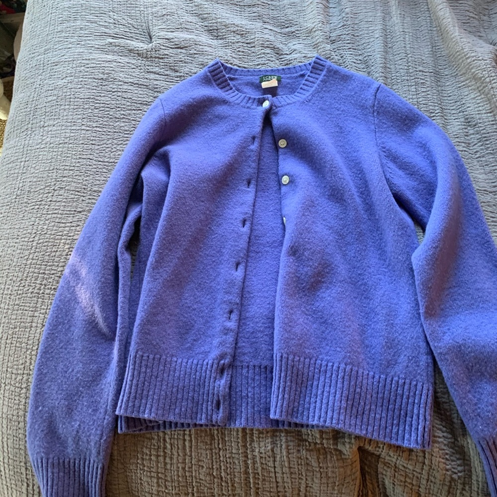 Purple button up sweater